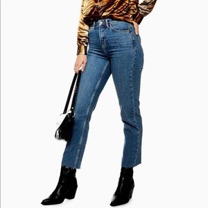 Topshop Moto Mom Jean with Raw Hem